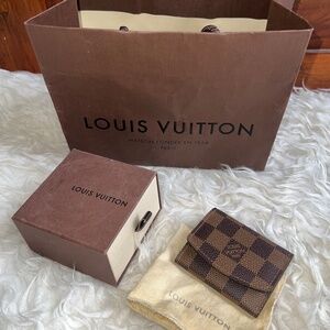 Authentic LV Cufflinks Case Damier